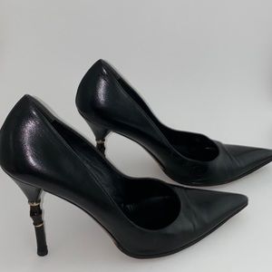 Authentic Gucci Bamboo Malaga Kid Bamboo Pumps Hee